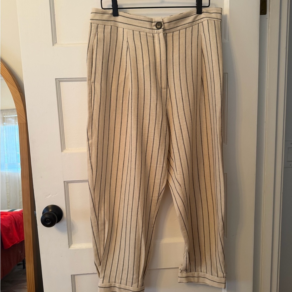 Zara Cream Blazer and Trousers with Black Pinstripes - Picture 8 of 9